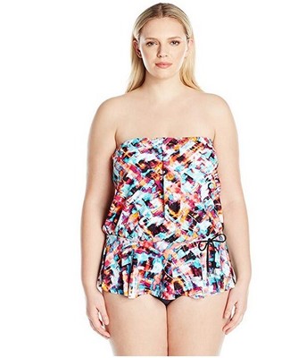 ruffle bottom one piece swimsuit