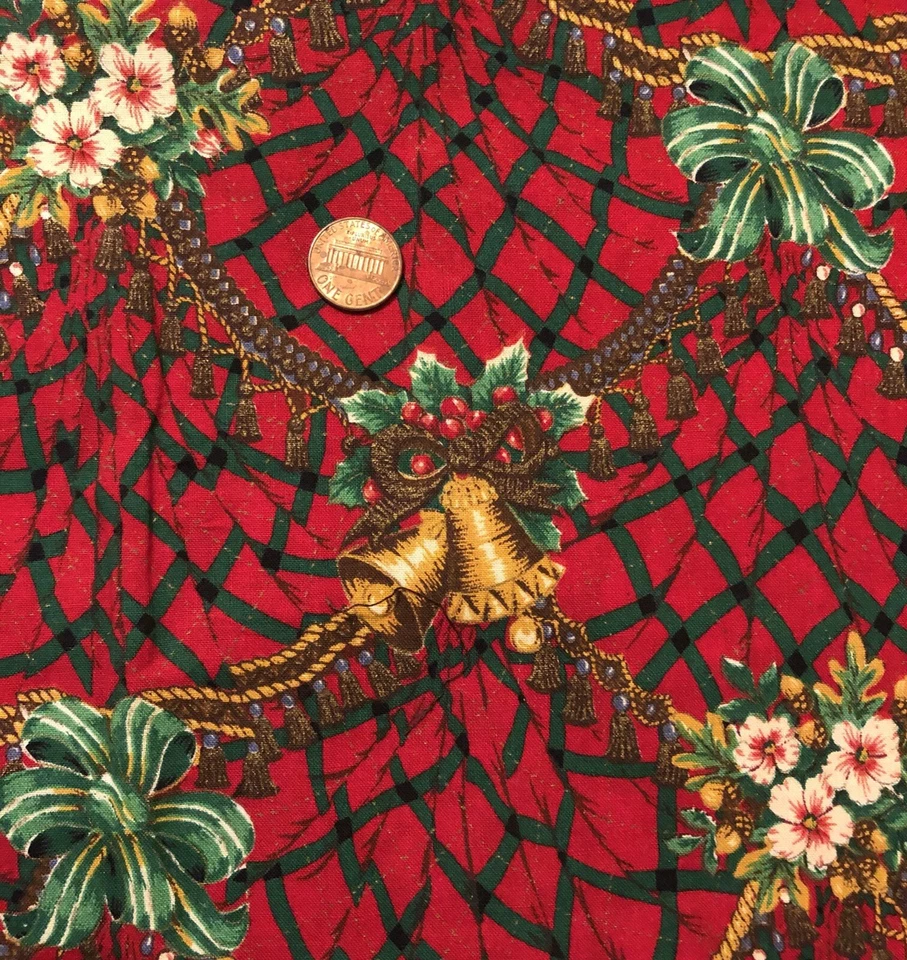 Christmas bells bunting Kessler Cotton fabric - 1 yard  - Image 3 of 4