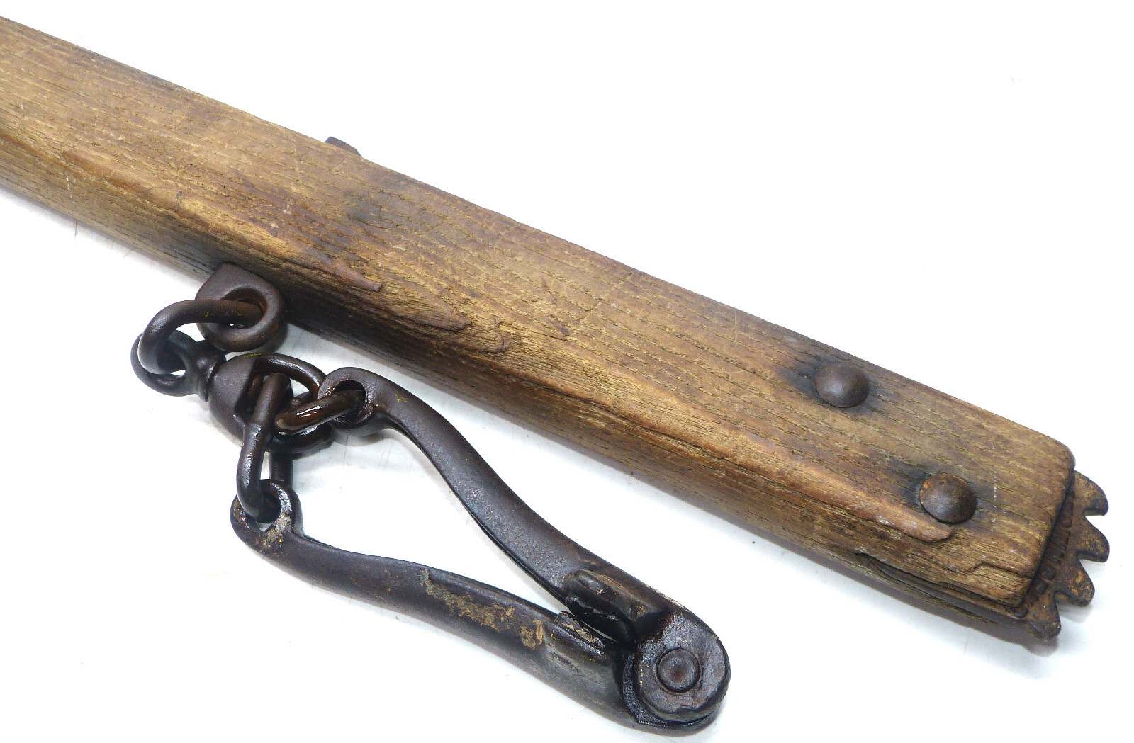 Antique F J Townsend Fence Wire Stretcher Painted Post NY Circa 1890