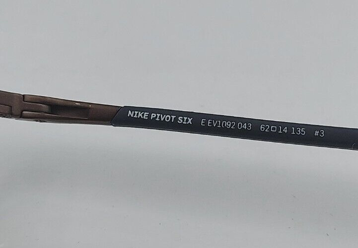 Nike EV1092 Brown Rectangular Metal Sunglasses FR… - image 4