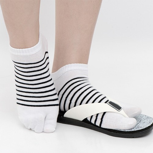 Hombres Calcetines al Tobillo Algodón Puntera Calcetines Calcetines a Rayas No Show Informales Suave Transpirable EE. UU. - Imagen 7 de 22