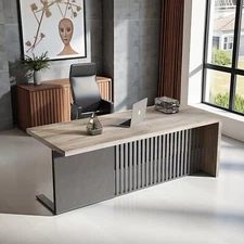 63/70.87in Executive Office Desk Home Business Computer Writing Desk Workstation