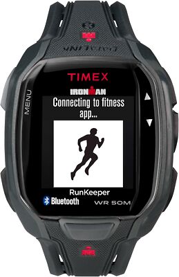Timex 302551 Men's TW5K84500 Ironman Run x50+ Black/Red Resin