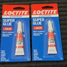2 QUALITY Loctite Fast Acting LIQUID Super Glue .07 oz. Tube FAST FREE SHIPPING!