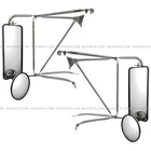 Door Mirror W/ Bracket Arm & Mounting Angles LH & RH Fit: Kenworth T800 T300 270