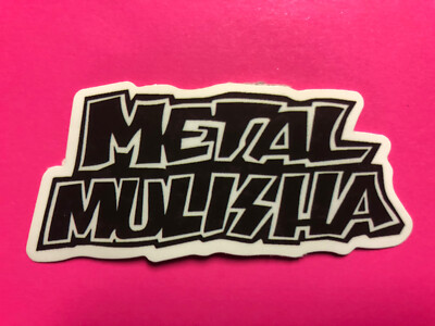 Metal Malisha motorcross sticker. Waterproof Glossy Finish Adhesive Backing 3 x1