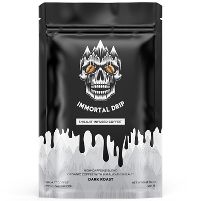 Shilajit Coffee, Himalayan Shilajit + Organic Coffee, Fulvic Acid, 87+ Nutrients