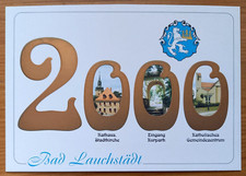" Bad Lauchstädt , 2000 " , lim. Prägekarte , mit Poststempel vom 31. 12. 1999 !