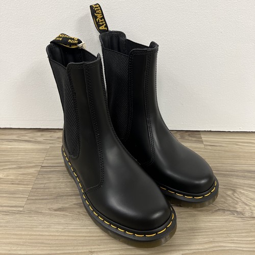 Dr. Martens 2976 Hi Smooth Leather Chelsea Boots LV5 Black Women's Size
