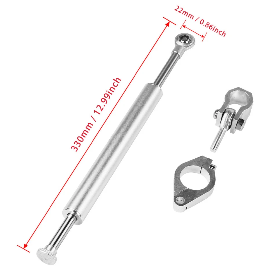 Fork Front Low Stabilizer Steering Damper Silver For Honda CB500 CB1000 CB1000R - Imagem 2 de 4