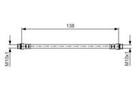 Bosch 1987481625 Bremsschlauch 138 Mm FüR Renault Grand Scenic Megane 1.2-2.0D