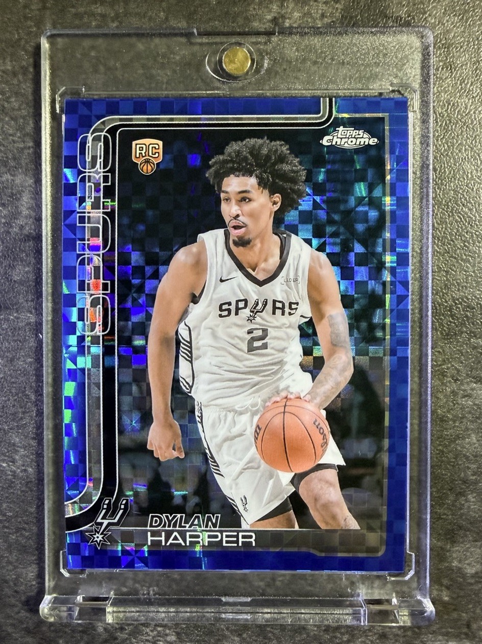 Dylan Harper 2025-26 Topps Chrome #252 Blue X-Fractor RC Rookie Centered