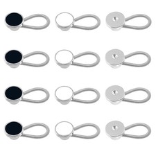 Deshionew 12 PCS Collar Neck Extenders Shirt Button black/white/silver