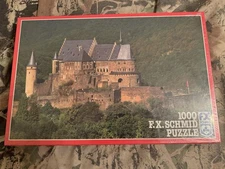 F.X. Schmid Puzzle Luxemburg Vianden Castle, 1000 Pieces, 26.5x17.25", Sealed