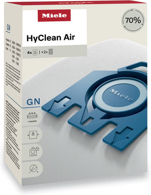 4 Genuine Miele GN 3D AirClean Bags + 2 Filters Classic C1 Complete C2 C3