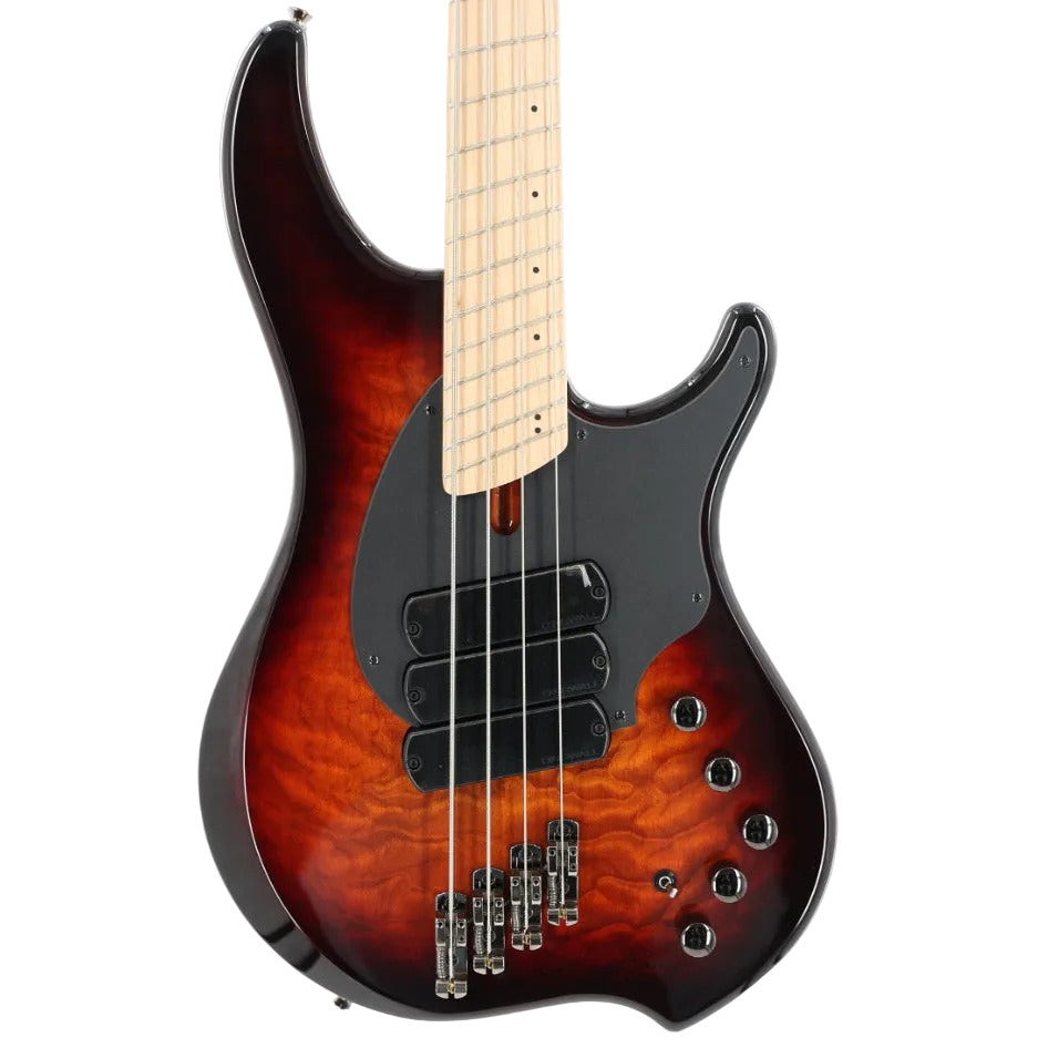Dingwall Combustion 3X 4-String Multi-Scale Bass 3-Pickup Quilt Top Vintageburst