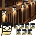 OrdAir Outdoor LED Solar Fence/Deck Lights 2-Mode Waterproof  8pk