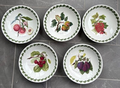 Vintage Portmeirion Pomona Rimless Soup Plates / Bowls 8.5''