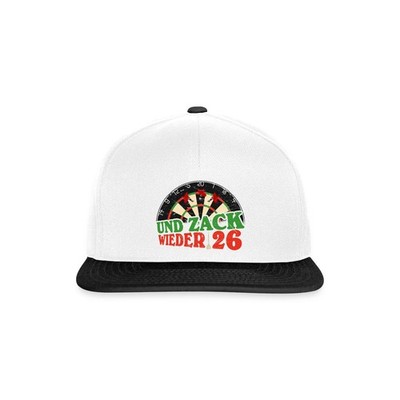 Dart Dartscheibe Und Zack wieder 26 Snapback Cap, One size, Weiß/Schwarz