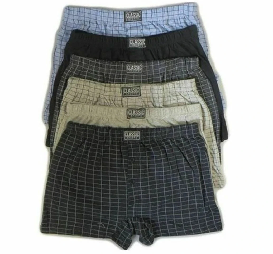 Boys Boxer Shorts Cotton Plain Check Underwear Soft Breathable Multipack