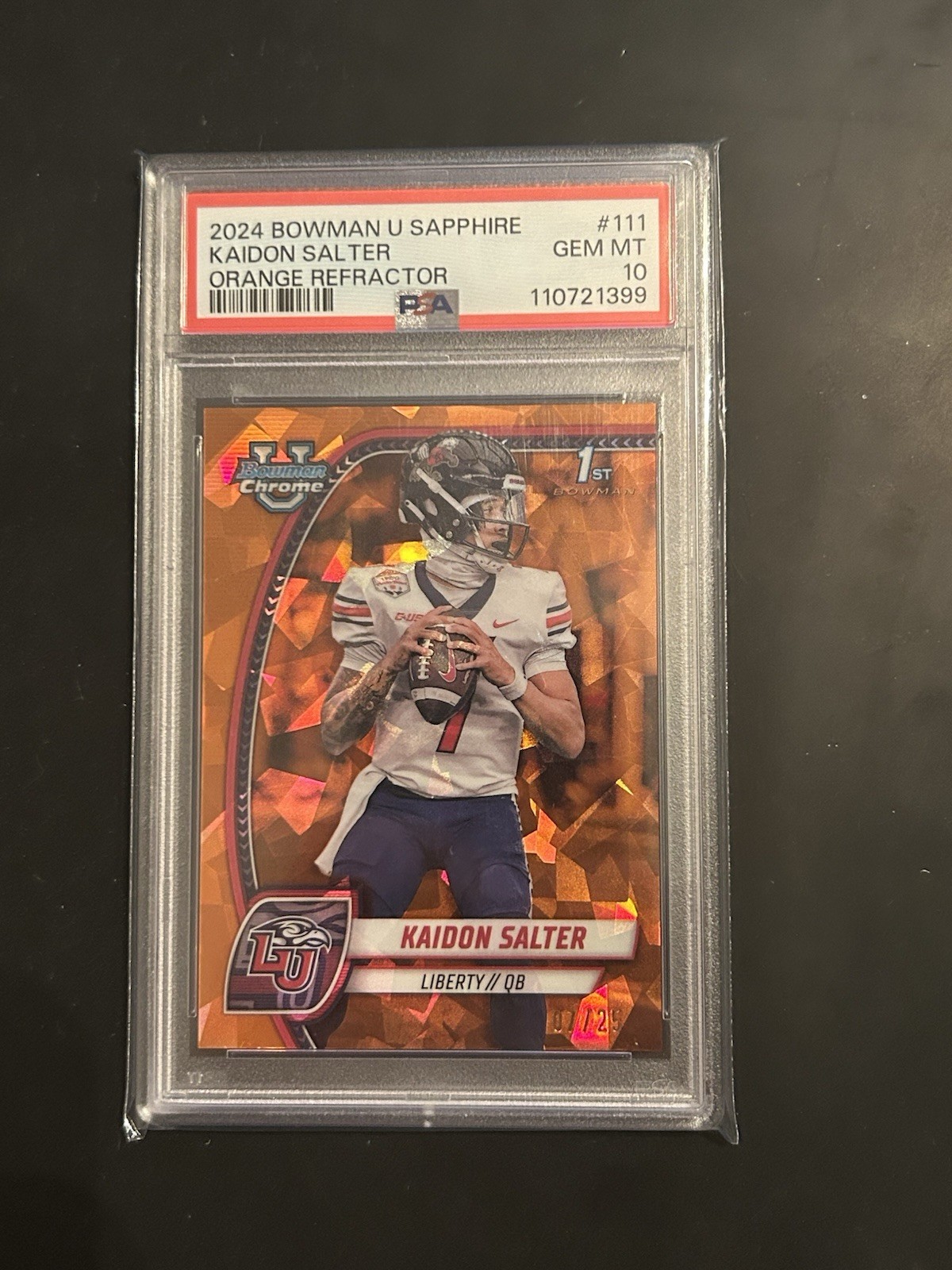 2024 Bowman University Chrome Sapphire Edition - Kaidon Salter #111 Orange /25