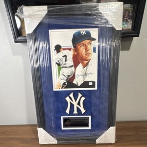 Mickey Mantle Signed New York Yankees Framed Lithograph Print, Global Auth