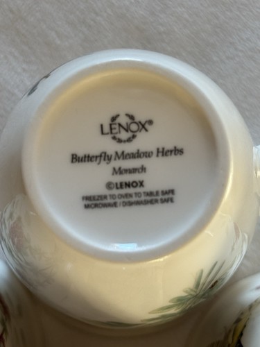Lenox Butterfly Meadow HERBS Set of 4- 12oz Mugs Brand New - Picture 6 of 7