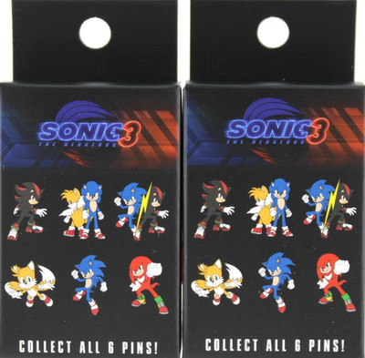 Sonic The Hedgehog 3 Characters Lot of 2 Blind Box Enamel Pins Sealed New 2025