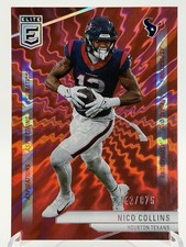 Nico Collins 2024 Panini-Donruss Elite Football Red Shimmer Aspirations 742/875 
