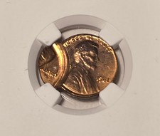 1981 Lincoln 1¢ Cent Double Struck Off Center Mint Error Penny, NGC MS-62 RB