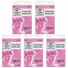 Lot of 5 FolkArt Velvet Crush 2 Step Flock Kit Pink 63702 Velvety Soft New