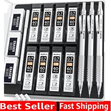 Versatile Metal Mechanical Pencil Set for Sketching, Drafting & Everyday Writing