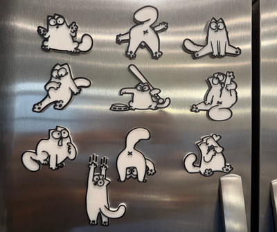 SIMON THE CAT FRIDGE MAGNETS   FULL SET (10 units) - FOR TRUE CAT LOVERS 