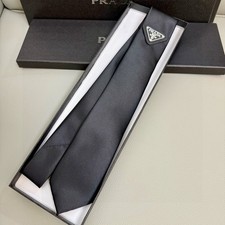 Mens Black Prada Re Nylon Tie Triangle Logo Mens Black Prada Re Nylon Tie Triangle Logo