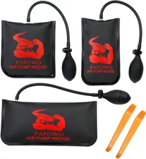 IMPROVED 3 Piece Commercial Grade Air Wedge Bag Pump Professional Leveling Kit &