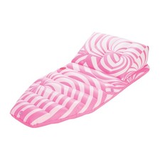 Funboy Pink Twist Sun Lounger Pool Float, 65 in Long, Ergonomic Backrest,