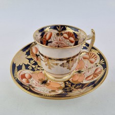 Antique 19thC Staffordshire Cofee Cup And Saucer Imari Style Decoration #2