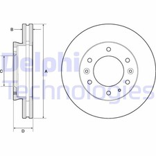 2x DELPHI Disque de frein Avant pour FORD Ranger Mk3 (TKE) 302mm BG9140C
