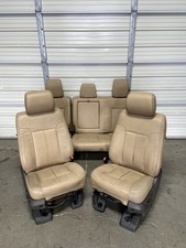 1999-2016 Ford F250 F350 F450 Super Duty Tan Leather Front Rear Seats 1999-2016 Ford F250 F350 F450 Super Duty Tan Leather Front Rear Seats