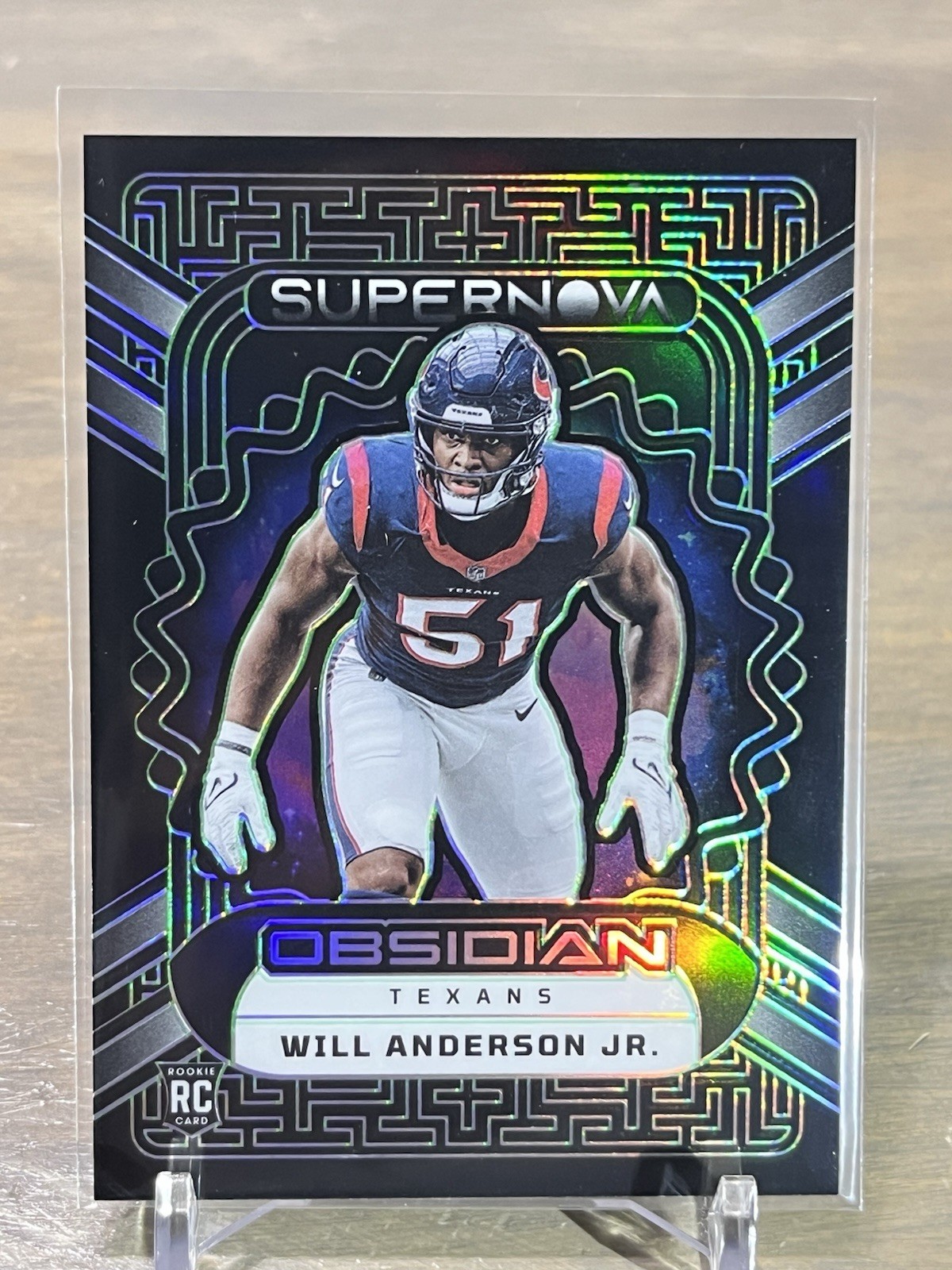 2023 Panini Obsidian Will Anderson Jr. RC Supernova Electric Etch Green SP #/35