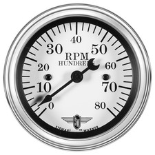 Stewart Warner Wings Tachometer 0-8000 3 38 Dia In-dash White Face 82659 Stewart Warner Wings Tachometer 0-8000 3 38 Dia In-dash White Face 82659