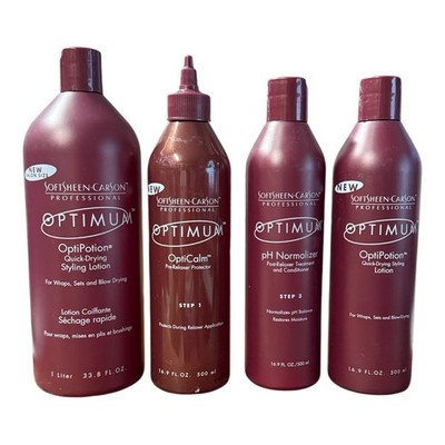 Softsheen Carson Professional Optimum Hair Care Styling Lotion Quick Drying Set4