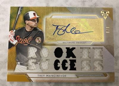 2018 Topps Triple Threads TREY MANCINI G/U Jersey Patch Auto 6/9! Orioles