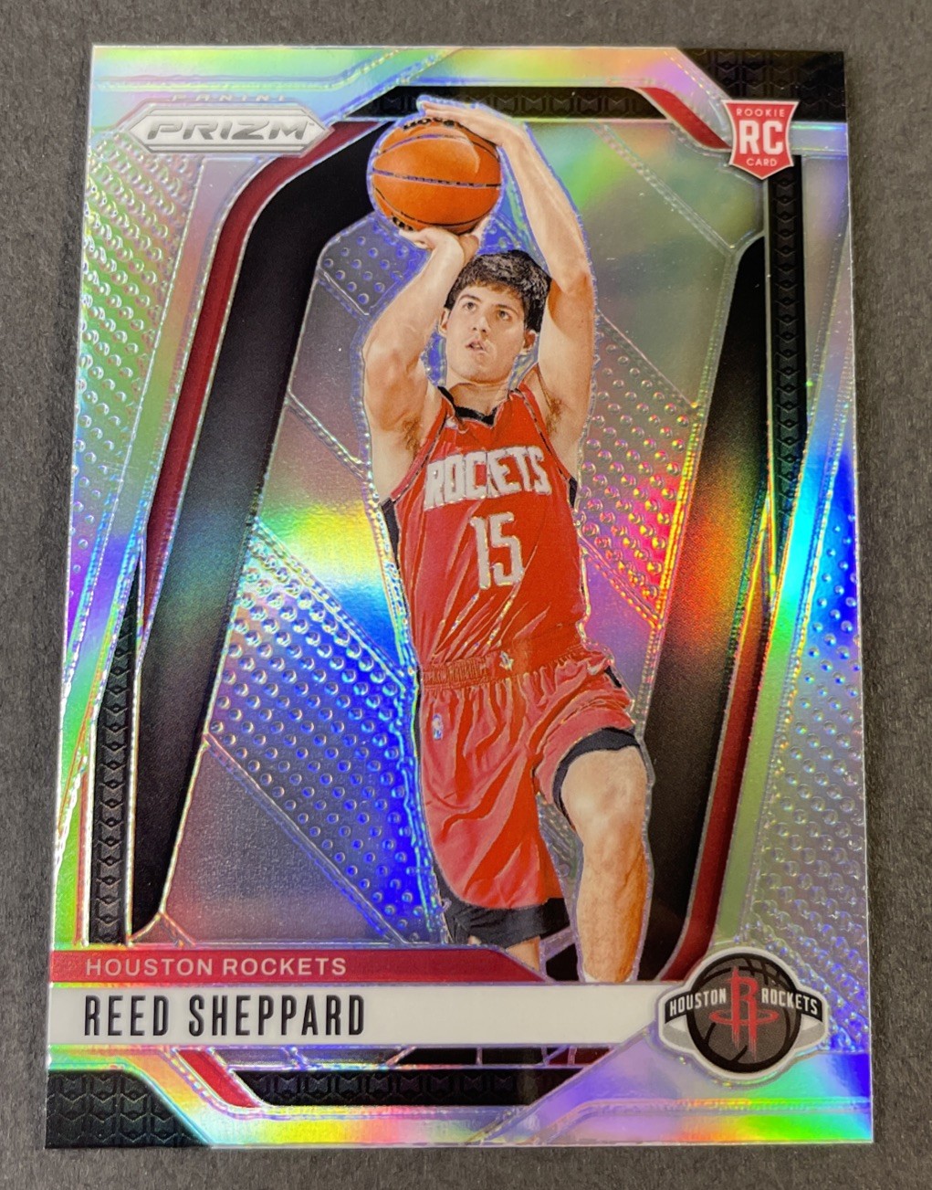 2024-25 Panini Prizm Reed Sheppard RC Silver Rookie #268 Rockets