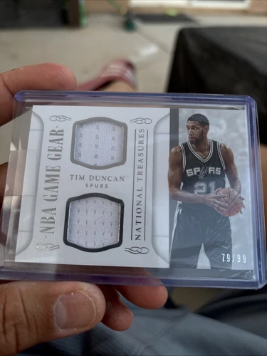 2014-15 Panini National Treasures NBA Game Gear Duals /99 Tim Duncan #GGD-TD