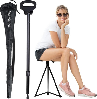 #ad Cane with Seat Portable Walking Stick Folding Chair Lightweight Aluminum Mobi... $105.99