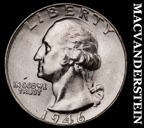1946 Silver Washington Quarter - Choice Gem Brilliant Unc  Lustrous  #i6442