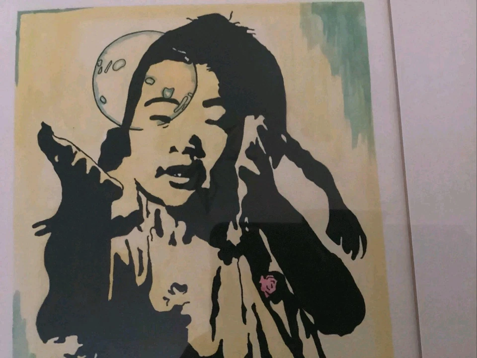 De colección. Pintura original de arte pop de mediados de siglo - Firmada - Una niña, su reino Foto 2 de 4