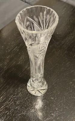 Vintage 8 Inch bohemian crystal vase -  czechoslovakia