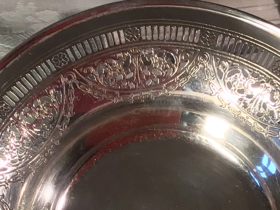 Coupe ajourée en argent massif sterling Gorham, USA vers 1900, - Photo 3/4